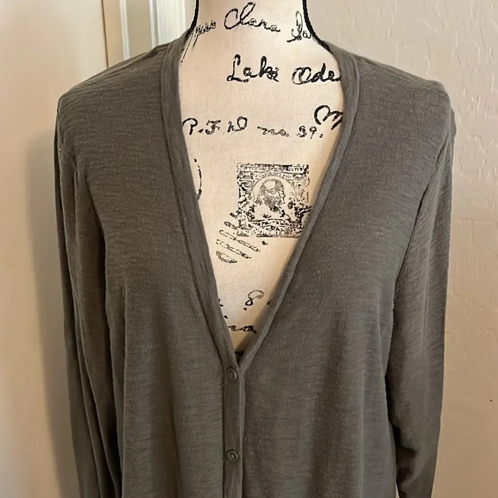 Torrid Green Button Closure Lightweight Cardigan Work Wear Contemporary Casual